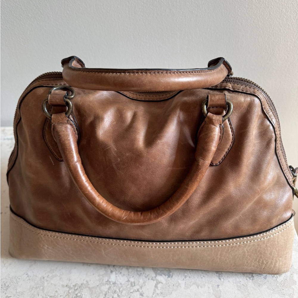 Joy Gryson Olivia Harris Vintage Tan Leather Bag - Picture 7 of 7
